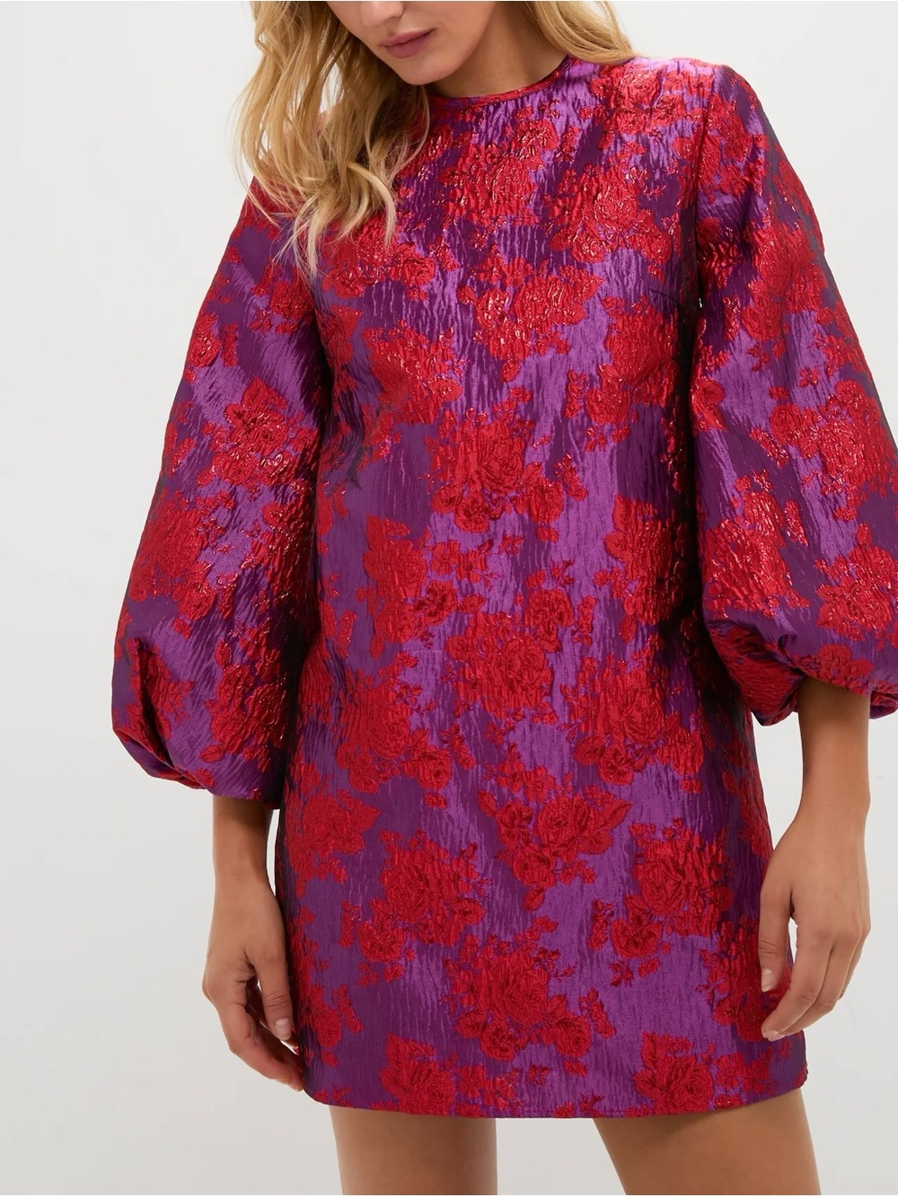 Women’s Hyacinth House - Tuckernuck Purple and Red Floral Jacquard Dress
